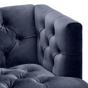 Chair Bette Davis Savona midnight blue velvet | black & brass legs A. 93 | B. 85 | C. 79 | D. 61 | E. 44 cm