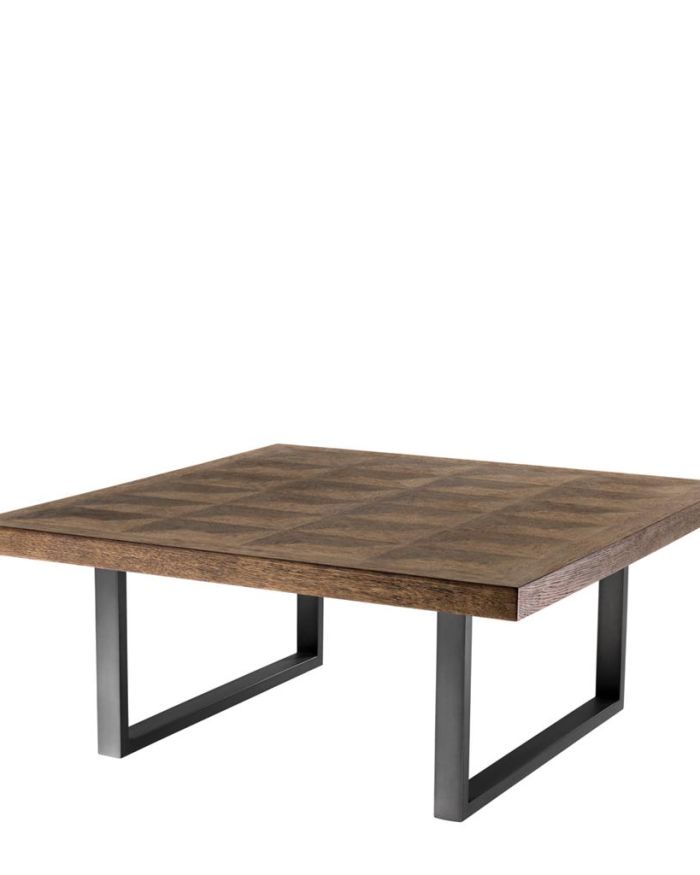Coffee Table Mensam Oak veneer | bronze finish 100 x 100 x H. 43 cm