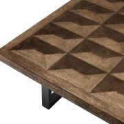 Coffee Table Mensam Oak veneer | bronze finish 100 x 100 x H. 43 cm
