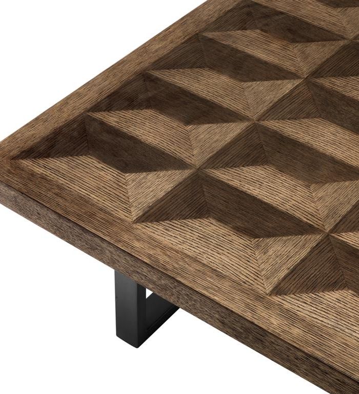 Coffee Table Mensam Oak veneer | bronze finish 100 x 100 x H. 43 cm