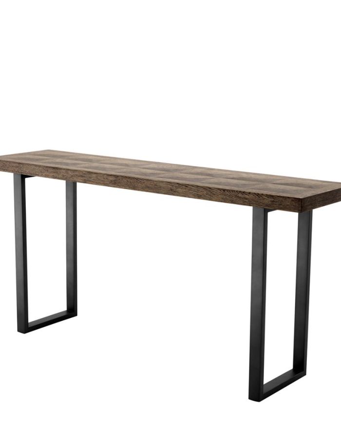 Console Table Mensam Oak veneer | bronze finish 161 x 40 x H. 78 cm