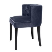 Dining Chair Henry Fonda Savona midnight blue | black legs A. 60 | B. 58 | C. 77 | D. 46 | E. 50 cm