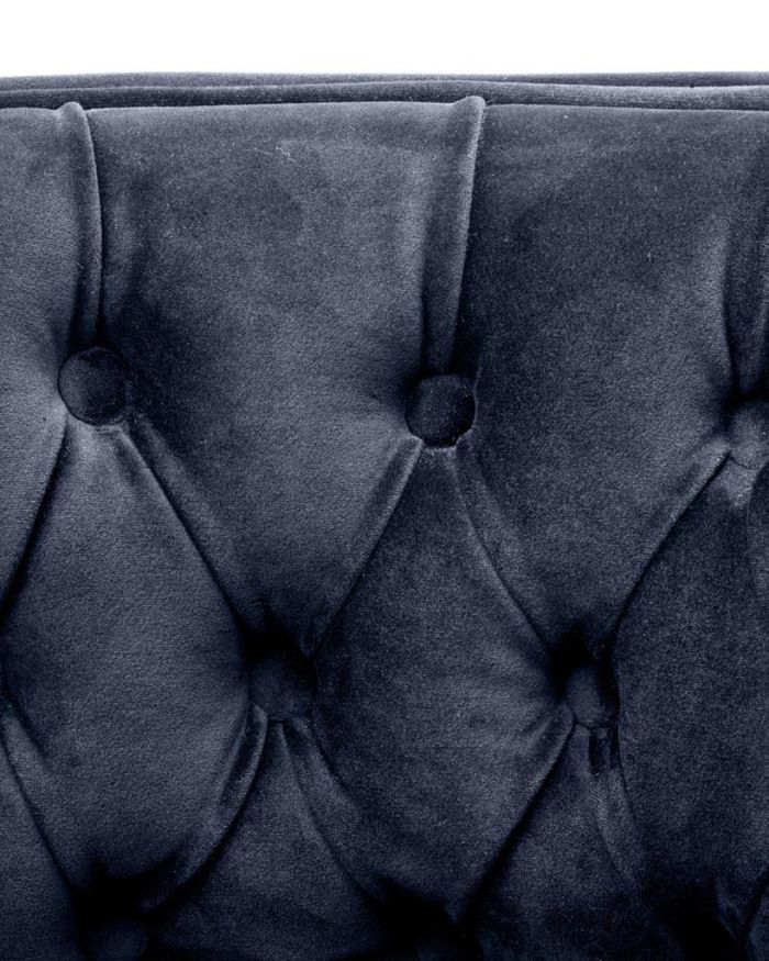 Dining Chair Henry Fonda Savona midnight blue | black legs A. 60 | B. 58 | C. 77 | D. 46 | E. 50 cm