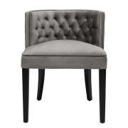 Dining Chair Henry Fonda Roche porpoise grey | black legs A. 60 | B. 58 | C. 77 | D. 46 | E. 50 cm