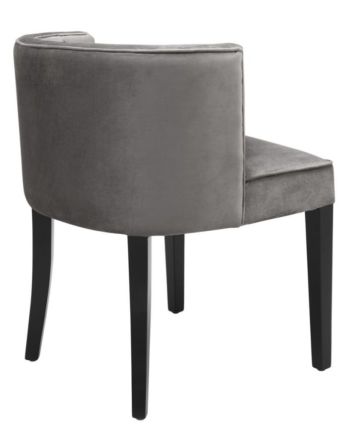 Dining Chair Henry Fonda Roche porpoise grey | black legs A. 60 | B. 58 | C. 77 | D. 46 | E. 50 cm
