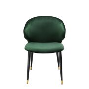 Dining Chair Wonder Roche dark green velvet | black & gold legs A. 57 | B. 64,5 | C. 83 | D. 47 | E. 48 | F. 70 cm