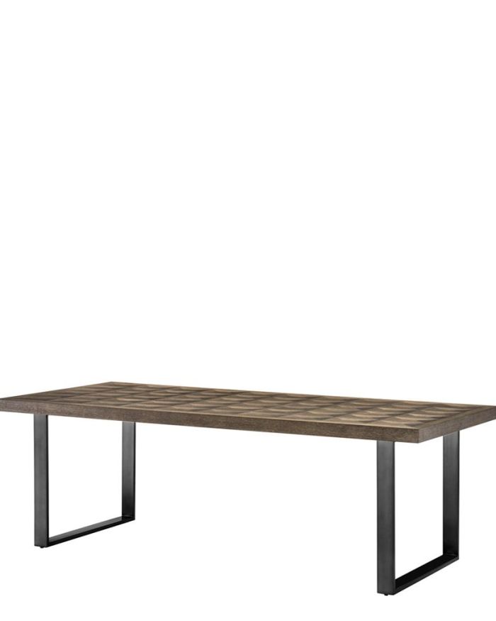 Dining Table Mensam Oak veneer | bronze finish 230 x 100 x H. 75 cm