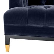 Sofa Bette Davis Savona midnight blue velvet | black & brass legs A. 230 | B. 85 | C. 79 | D. 61 | E. 44 cm