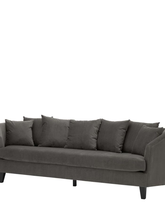 Sofa Clark Gable Granite grey | black legs A. 240 | B. 95 | C. 78 | D. 58 | E. 45 cm