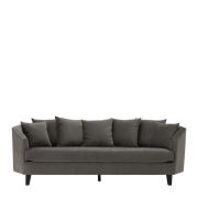Sofa Clark Gable Granite grey | black legs A. 240 | B. 95 | C. 78 | D. 58 | E. 45 cm