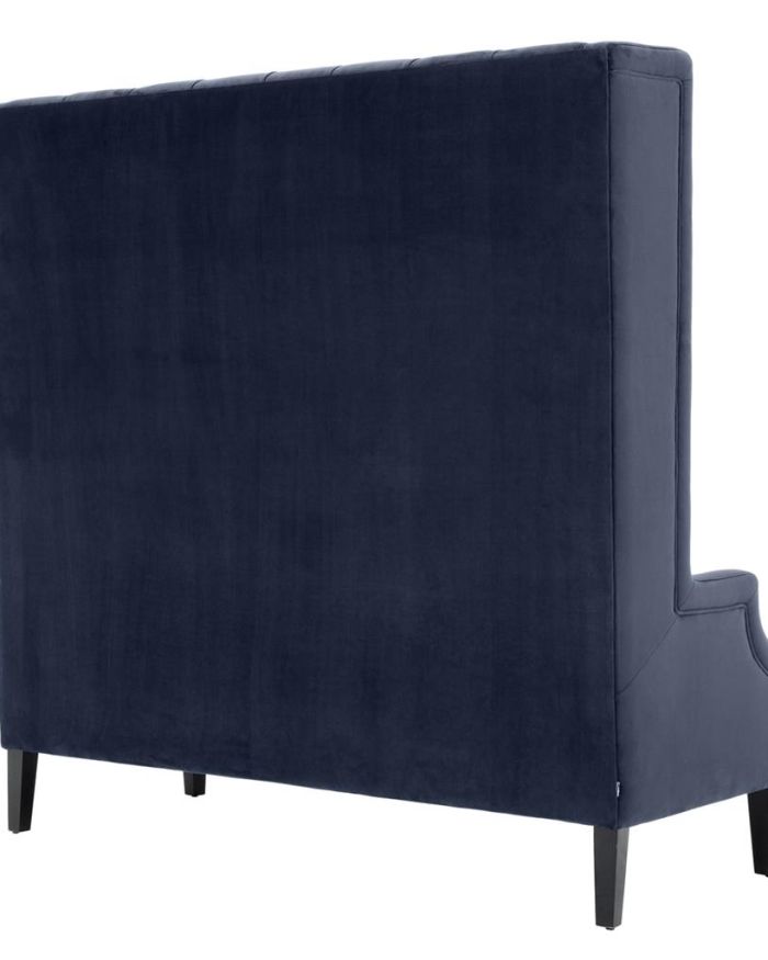 Sofa Spectacular Savona midnight blue velvet | black legs A. 160 | B. 68 | C. 160 | D. 55 | E. 40 | F. 63 cm