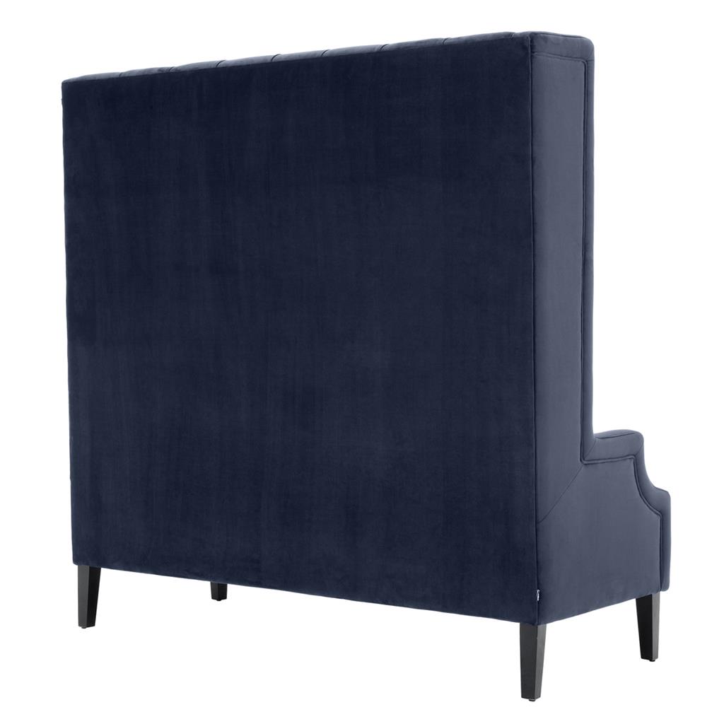 Sofa Spectacular Savona midnight blue velvet | black legs A. 160 | B. 68 | C. 160 | D. 55 | E. 40 | F. 63 cm
