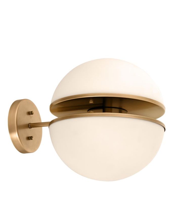 Wall Lamp Alderaan Antique brass finish | white glass A. 30 | B. 40 | C. 30 cm
