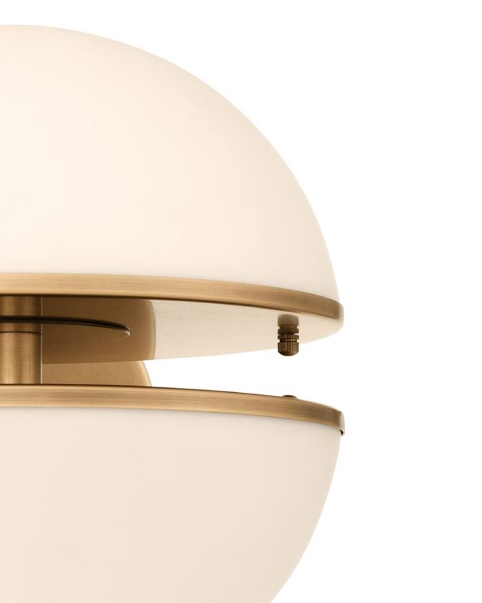 Wall Lamp Alderaan Antique brass finish | white glass A. 30 | B. 40 | C. 30 cm