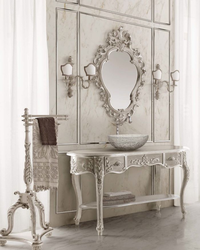 Console bathroom Deneuve Crystal sink (without taps and fitting) 140cm x 61cm x 77cm