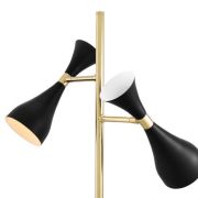 Floor Lamp Cordero Polished brass | black finish | black marble base