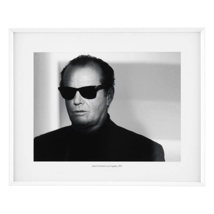 Print Jack Nicholson  White wooden frame | clear glass