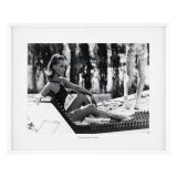 PRINT ROMY SCHNEIDER AT THE POOL
