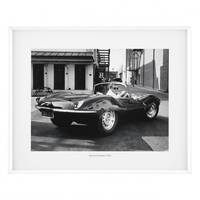 Print McQueen White wooden frame | clear glass