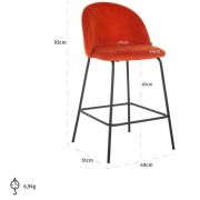 Bar Chair Clarissa Red